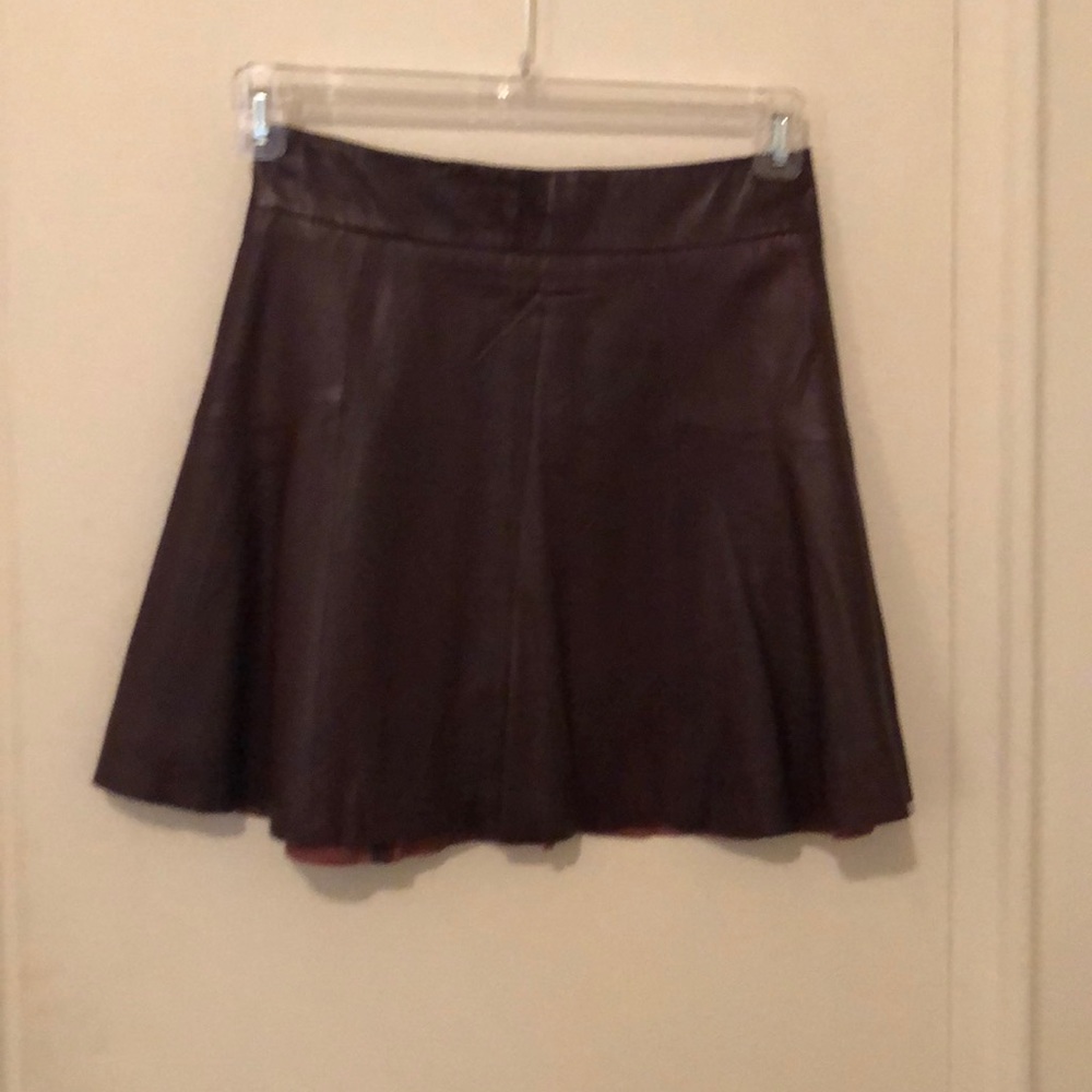 Leather banana republic skirt
